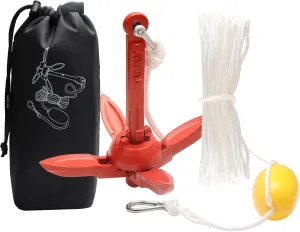 Kayak Anchor Boat Anchor for Kayaks, Canoes, SUP Paddle Boards & Jet Skis, Folding Anchor with 40ft Anchor Tow Rope and Carrying Bag