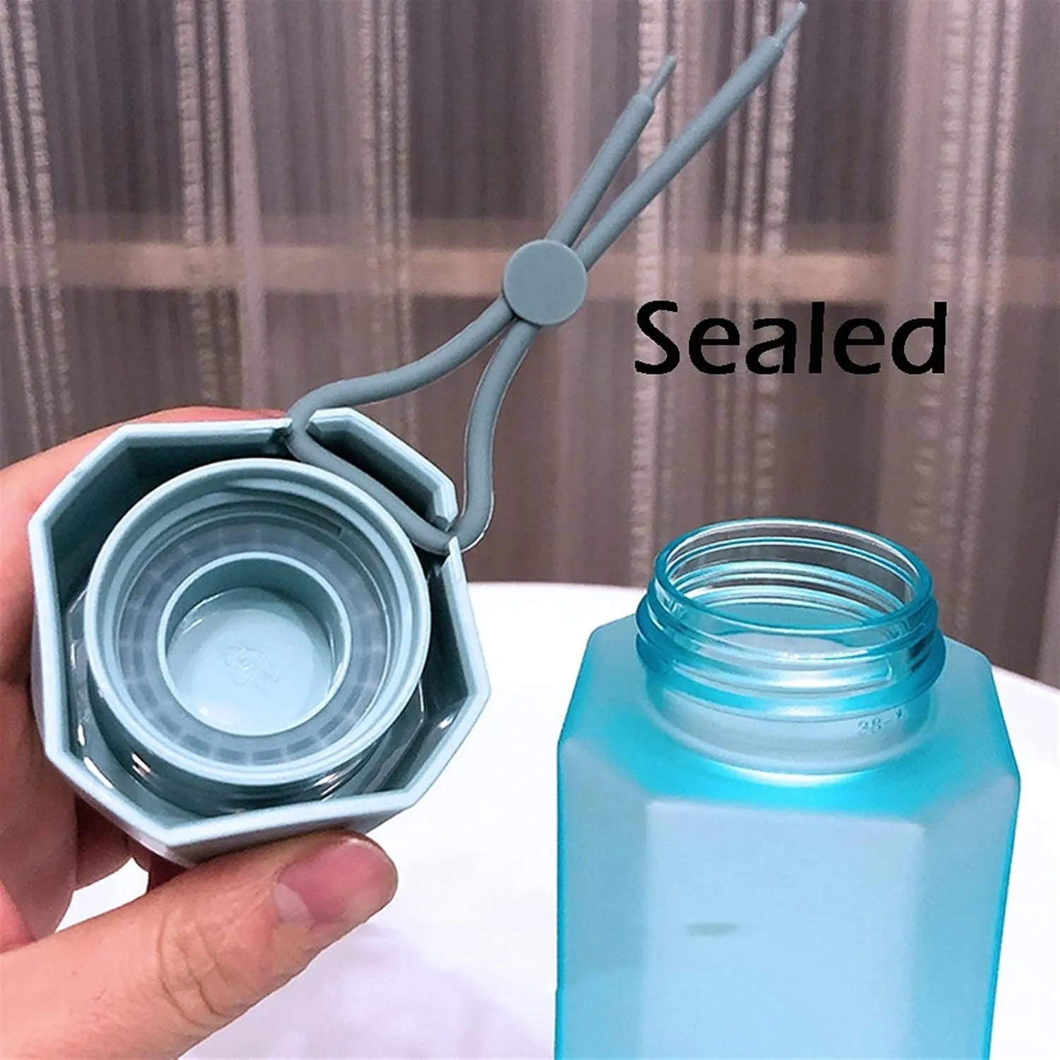 kettles Matte Water Bottles with Portable Rope,Lid,Plastic Water Jug-Wide Mouth,Sport Bottle/Cups Colorful,Easy to Hold,Non-Slip canteen(A)