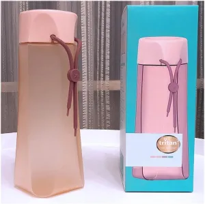 kettles Matte Water Bottles with Portable Rope,Lid,Plastic Water Jug-Wide Mouth,Sport Bottle/Cups Colorful,Easy to Hold,Non-Slip canteen(A)