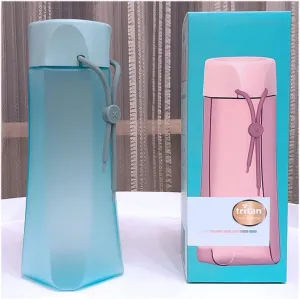kettles Matte Water Bottles with Portable Rope,Lid,Plastic Water Jug-Wide Mouth,Sport Bottle/Cups Colorful,Easy to Hold,Non-Slip canteen(C)