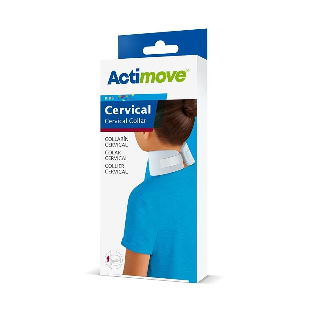 Kids Cervical Collar for Girls & Boys | Soft Foam Pediatric Neck Brace for Sleeping - Relieves Neck Pain & Spine Pressure, Neck Collar Brace Support After Whiplash or Injury | White,