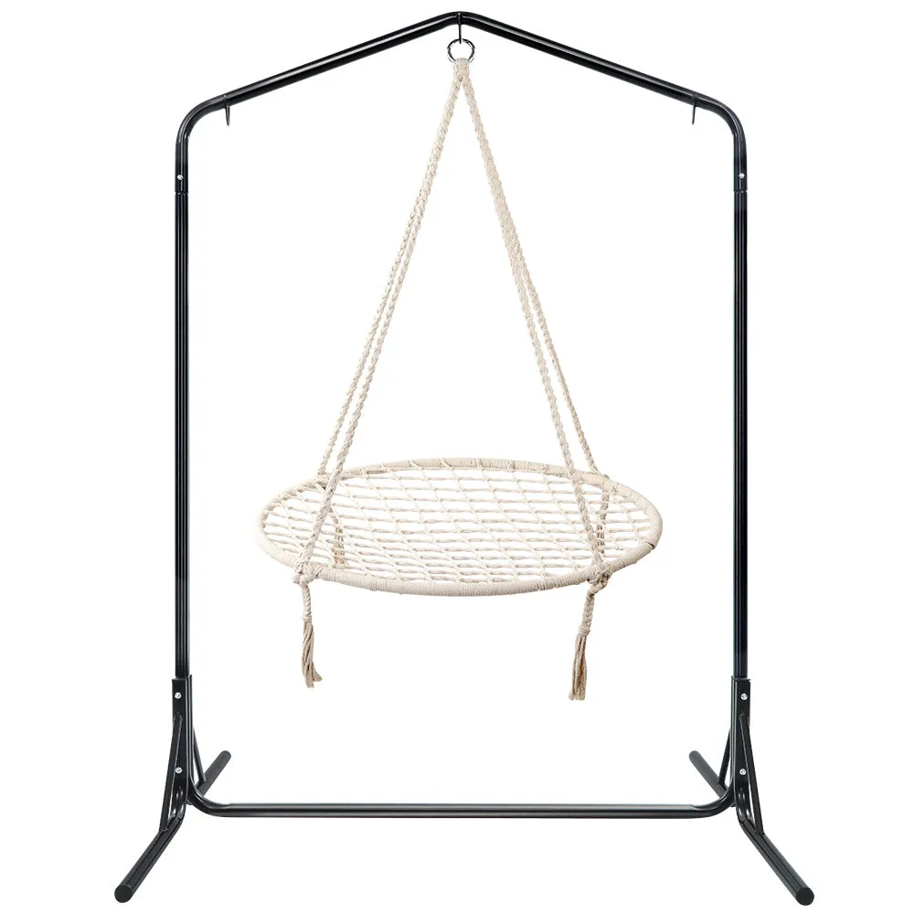 Kids Hanging Swing Chair 100cm Hammock with Heavy Duty Steel Stand