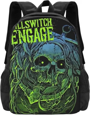 Killswitch Rock Band Engage Laptop Backpack Large Travel Bags Unisex Adult Gym Bags Casual Daypack for Running Portable Business Backpack Modern Computer Bag for Men