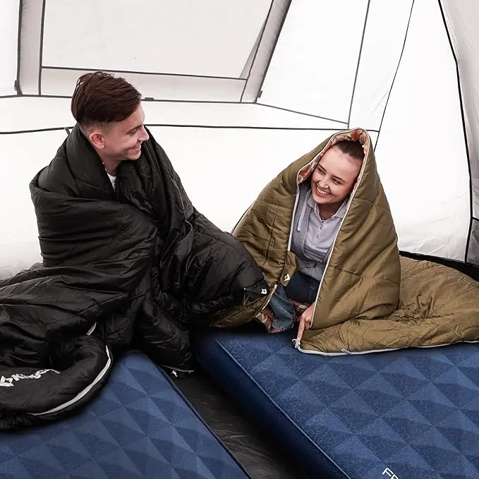 KingCamp Self Inflating Sleeping Pad for Camping with Built-in Pillow, Ultralight Sleeping Pad Camping Mat Durable for Camping Backpacking Hiking Single Double, 4 Size