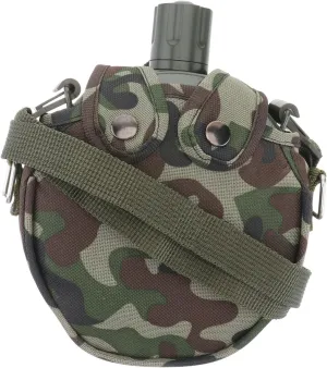 Kisangel 1Set Survival Canteen Camouflage Canteen Water Jug with Cover Stainless Steel Canteen Kettle for Sports Hiking Camping Water Bottle Canteen Container