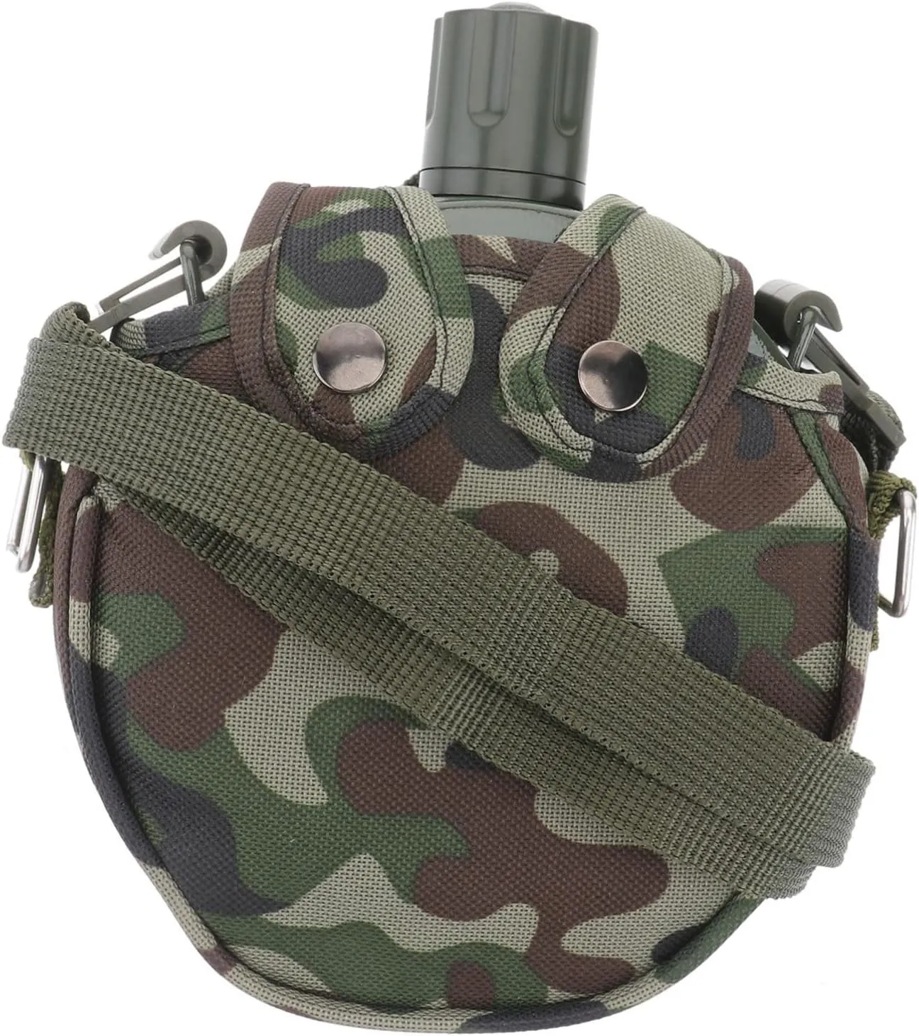 Kisangel 1Set Survival Canteen Camouflage Canteen Water Jug with Cover Stainless Steel Canteen Kettle for Sports Hiking Camping Water Bottle Canteen Container