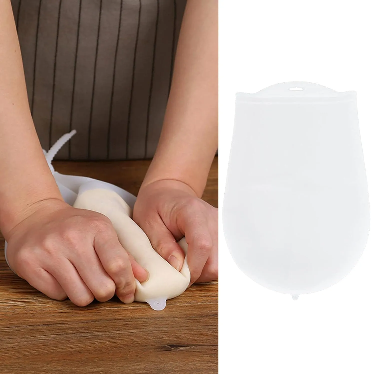 Kneading Dough Bag Reusable Silicone Bag for Dough Mixing and Kneading (L 47.24in Diameter)