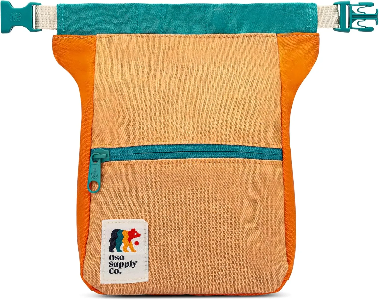 Kulshan Bouldering Bucket, Large Size Chalk Bag for Rock Climbing, Chalk Pot with Magnetic Roll Down Closure, Brush Loop, Zippered Pockets for Climbers