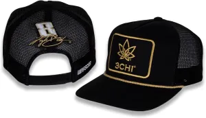 Kyle Busch #8 NASCAR 2024 3CHI Patched Sponsor Brushed Twill Black Rope Hat