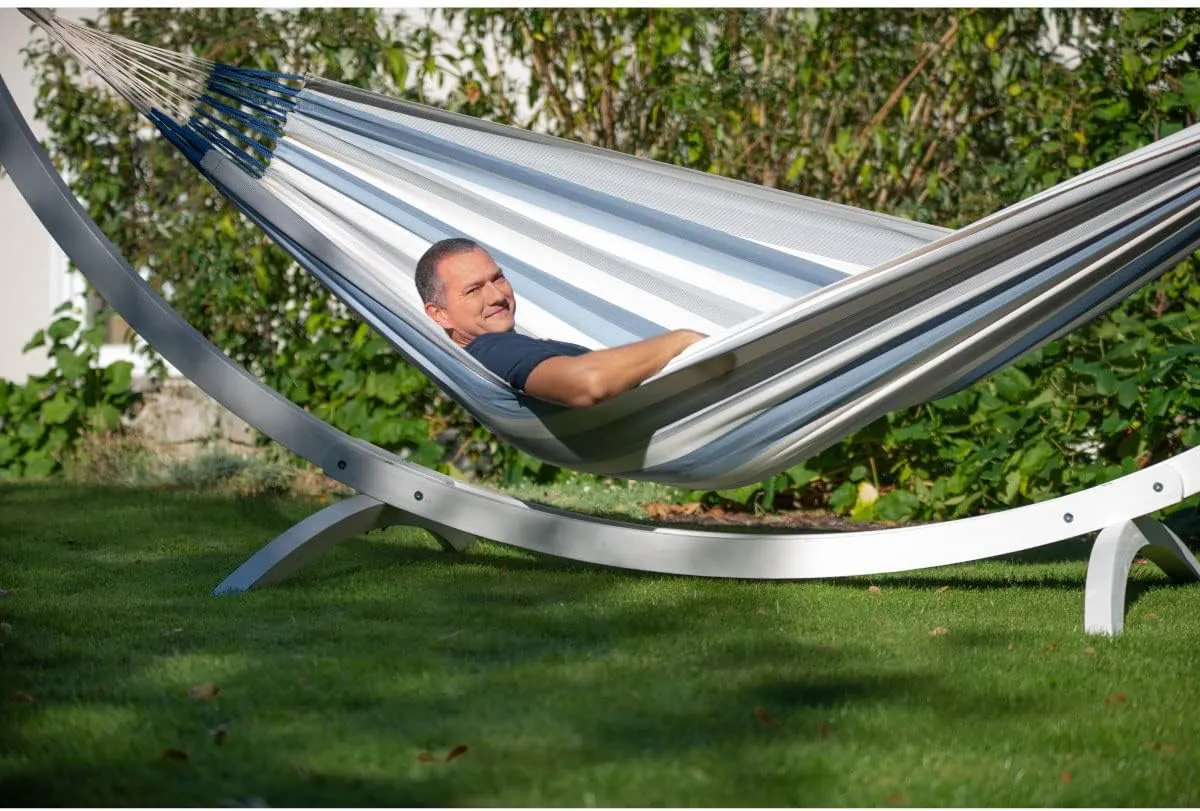 La Siesta® Large Double Brisa Classic Hammock, Outdoor Indoor Hammock Swing - Handmade Weather & Tear Resistant Backyard Bedroom Hammock, Sea Salt