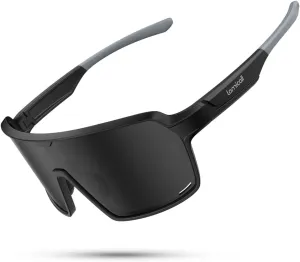 Lamicall Polarized Sports Sunglasses for Men Women, Big Size, UV400 Protection Sun Glasses, Running Cycling Baseball Fishing