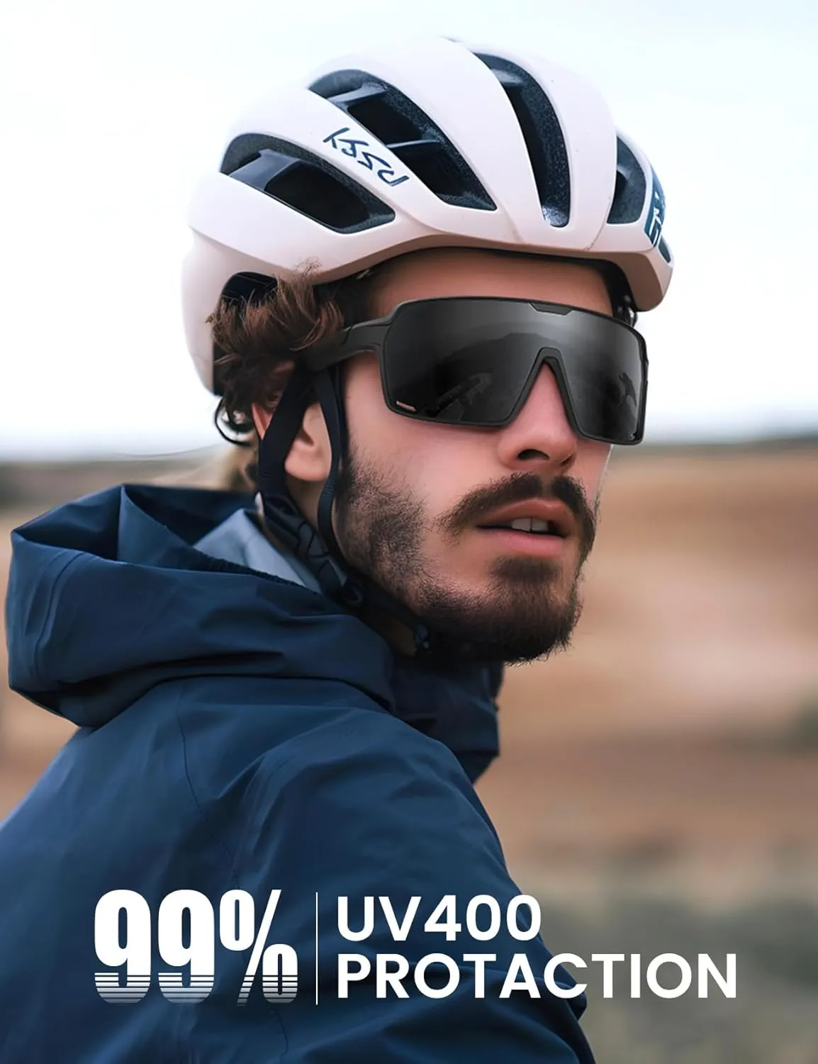 Lamicall Polarized Sports Sunglasses for Men Women, Big Size, UV400 Protection Sun Glasses, Running Cycling Baseball Fishing