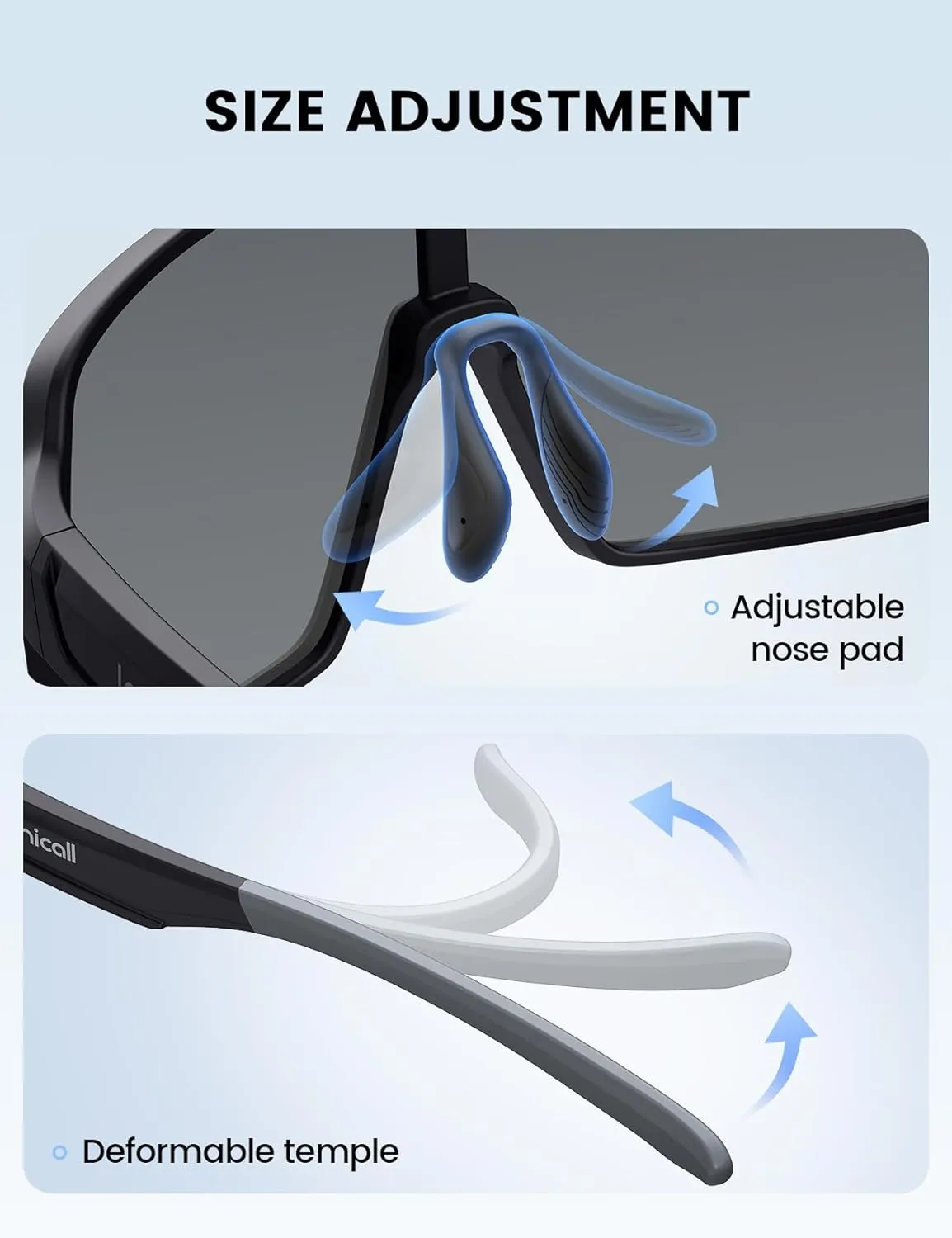 Lamicall Polarized Sports Sunglasses for Men Women, Big Size, UV400 Protection Sun Glasses, Running Cycling Baseball Fishing