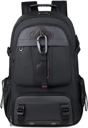 Large capacity backpack for men's and women's outdoor travel bags business travel luggage backpack 18 inch 80 rise computer bag 20 x 13.3 x 6.2 inches (1, Black)