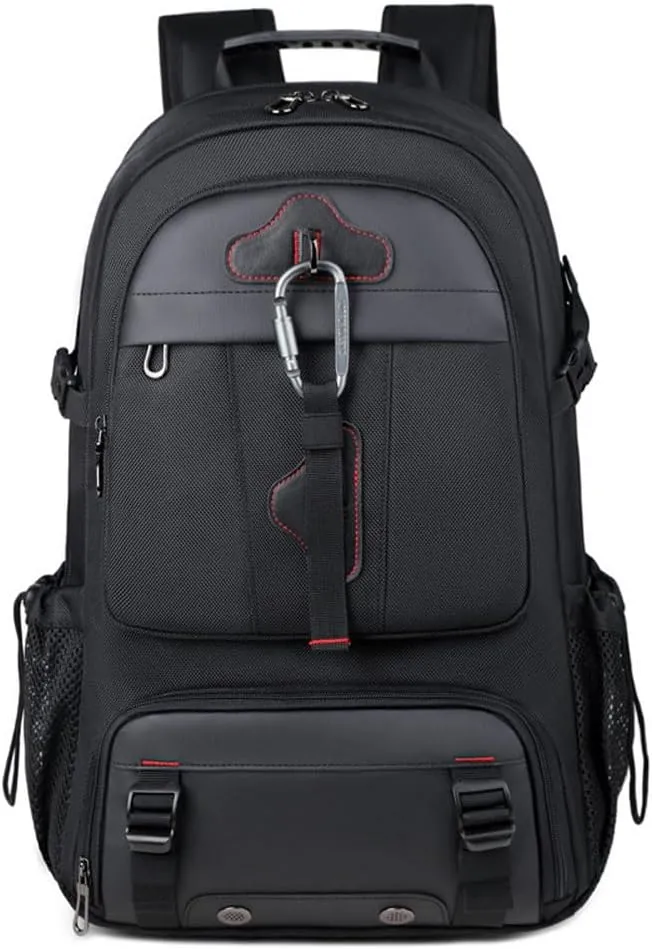 Large capacity backpack for men's and women's outdoor travel bags business travel luggage backpack 18 inch 80 rise computer bag 20 x 13.3 x 6.2 inches (1, Black)