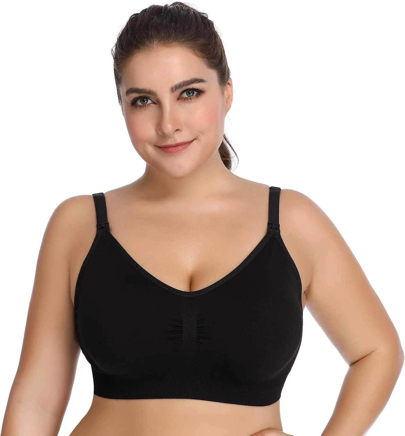 Lataly Womens Seamless Nursing Bra Sleeping Maternity Bralette for Breastfeeding Pack of 3