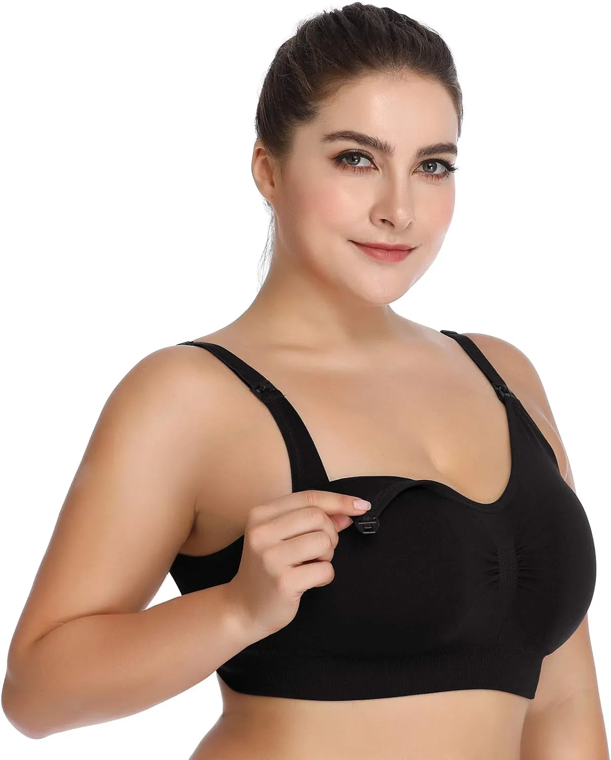 Lataly Womens Seamless Nursing Bra Sleeping Maternity Bralette for Breastfeeding Pack of 3