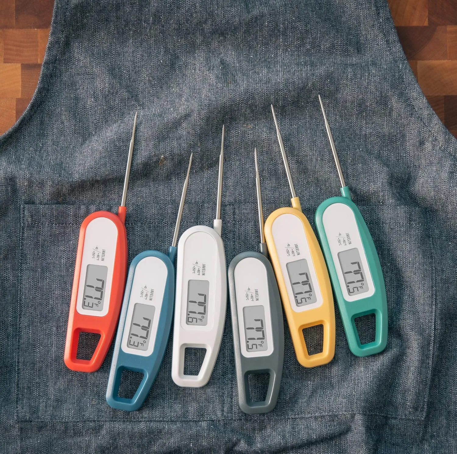 Lavatools Javelin® Ultra-Fast 2-Second Digital Instant Read Meat Thermometer for Grill and Cooking, 2.75" Probe, Compact Foldable Design, Large Display, IP65 Water Resistant, NSF Certified – Sesame