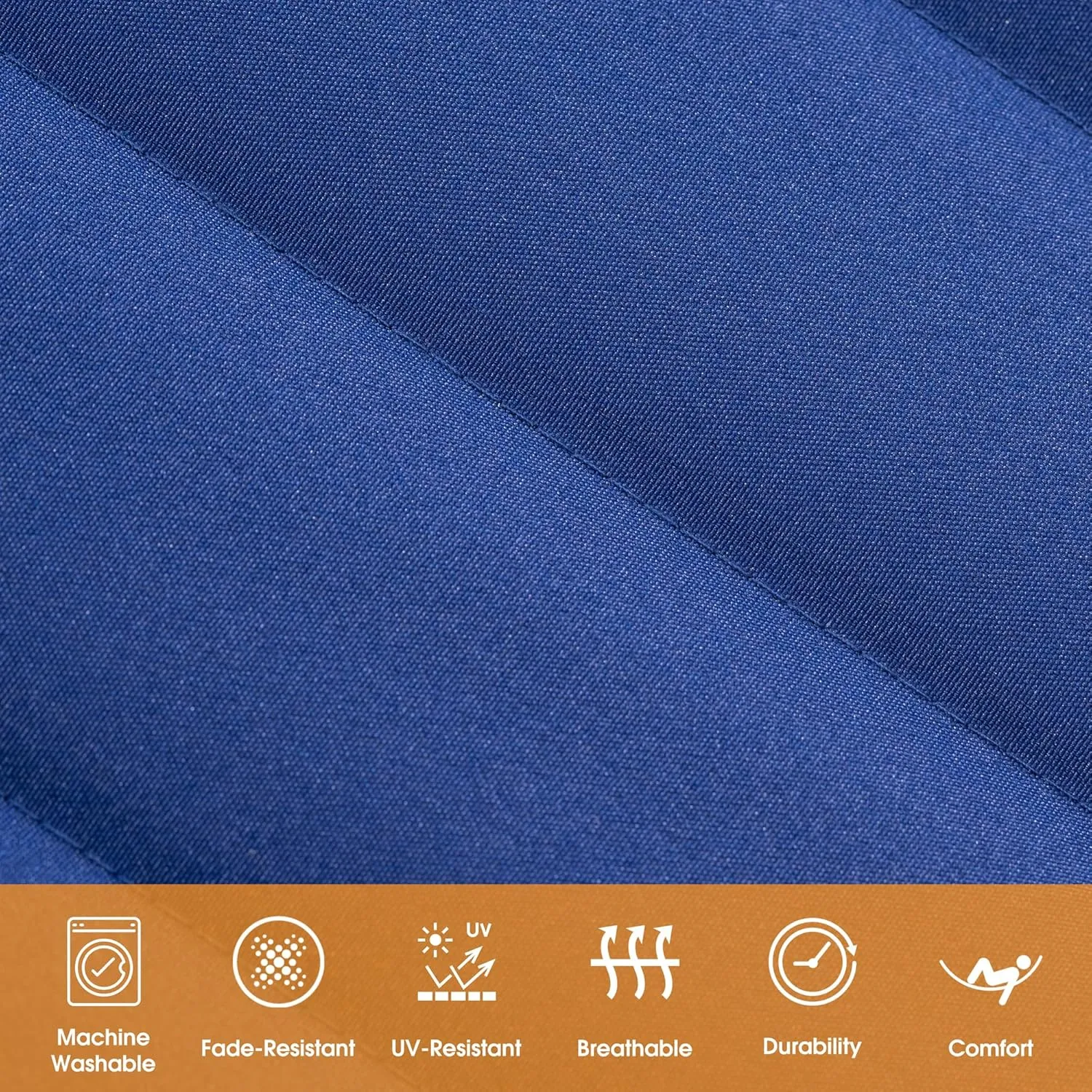 Lazy Daze 2 Person Hammock Pad with Pillow, Double Polyester Quilted 78" x 55", Blue