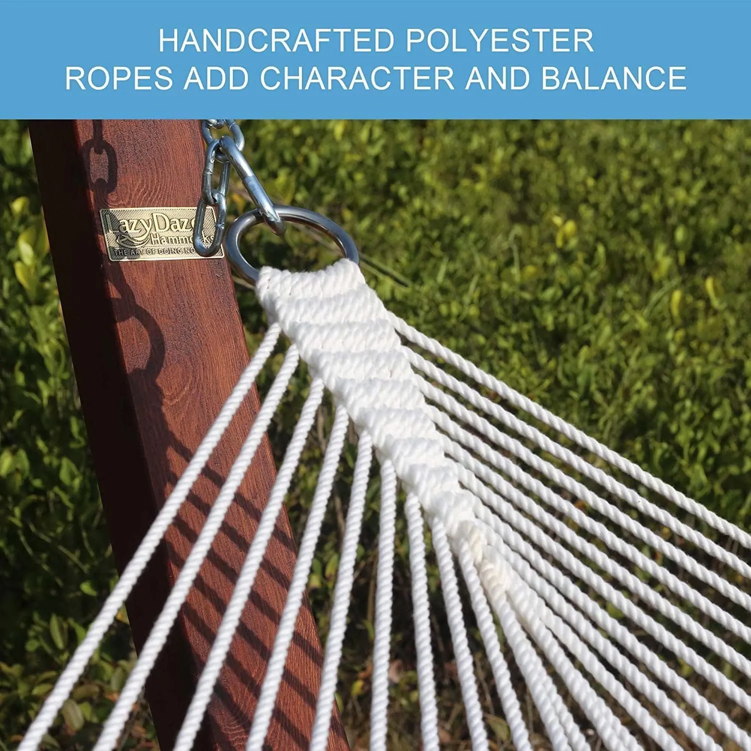 Lazy Daze Hammocks 12 FT Quilted Fabric Hammock with Spreader Bar, 2-Person Double Hammock with Chains and Pillow, Outdoor Hammock for Outside Patio Poolside Backyard Beach, 450 lbs Capacity, Gray