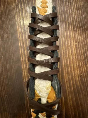 Leather Adult & Youth Padded Knuckles Bull Rope Pad- Multi Colored