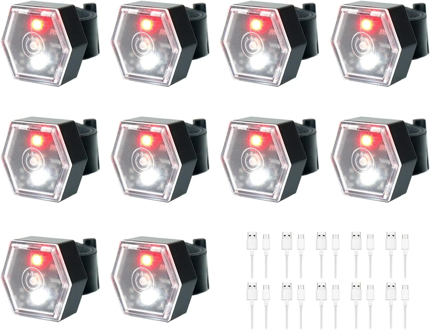 LED Safety Light, Running Lights for Runners LED Bike Tail Lights Clip on Dogs Light for Walking at Night, Jogging, High Visibility Strobe Accessories Hiking Cycling Camping Boat