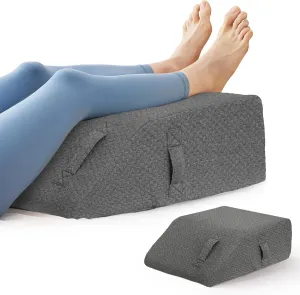 Leg Elevating Pillow, Leg Elevation Pillows for After Surgery, Swelling, Leg Pillow Elevation Blood Circulation, Leg Pillow for Pain Relief, Knee Pillow for Rest, 23.6×16.8×8 Inch Dark Grey