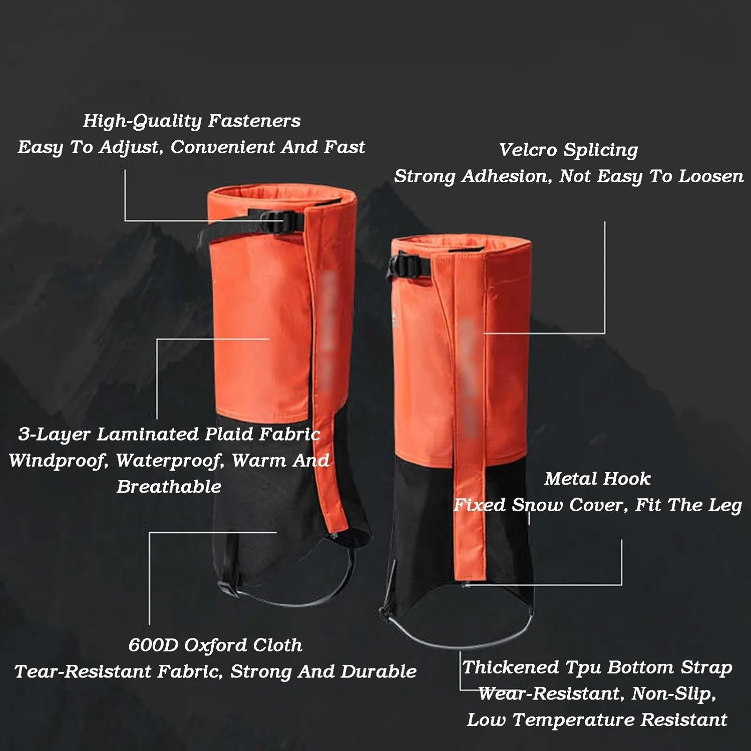Leg Gaiters,Hiking Gaiters,Adjustable High Leg Cover,M/L/XL Snake Bite Protective Gaiters,Lower Legs Guards,for Adults and Children