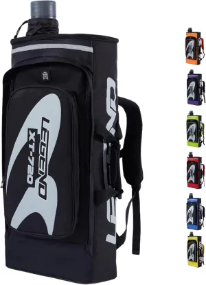 Legend XT720 Takedown Recurve Bow Case - Protective Nylon Archery Backpack Bag, Padded Recurve Bow and Arrow Case for Archery Accessories & Gears with Multiple Pockets, Arrow Tube Included