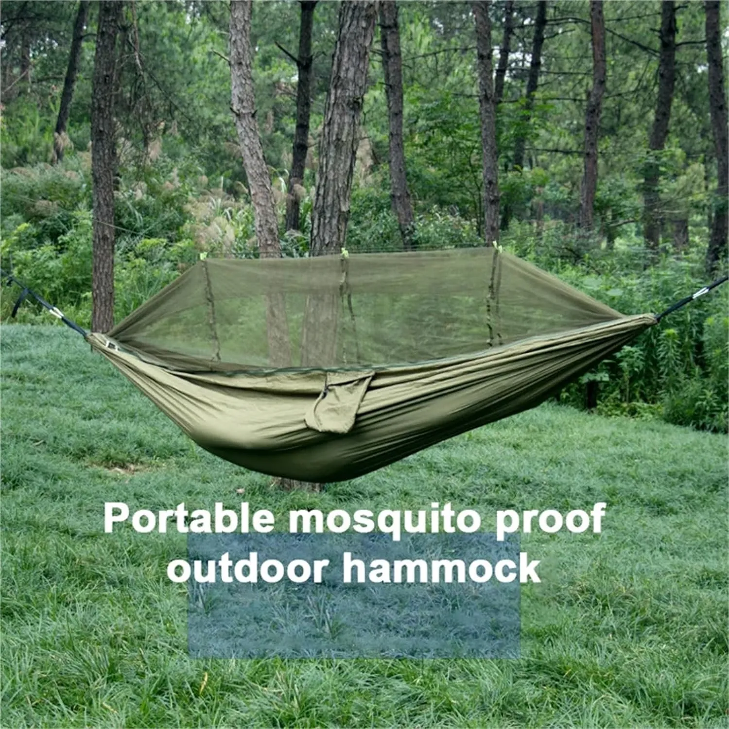 Lightweight Camping Hammock Net 210T Nylon Single Hammock Load Capacity for Outside Hiking Backpack Travel Backyard(Orange)