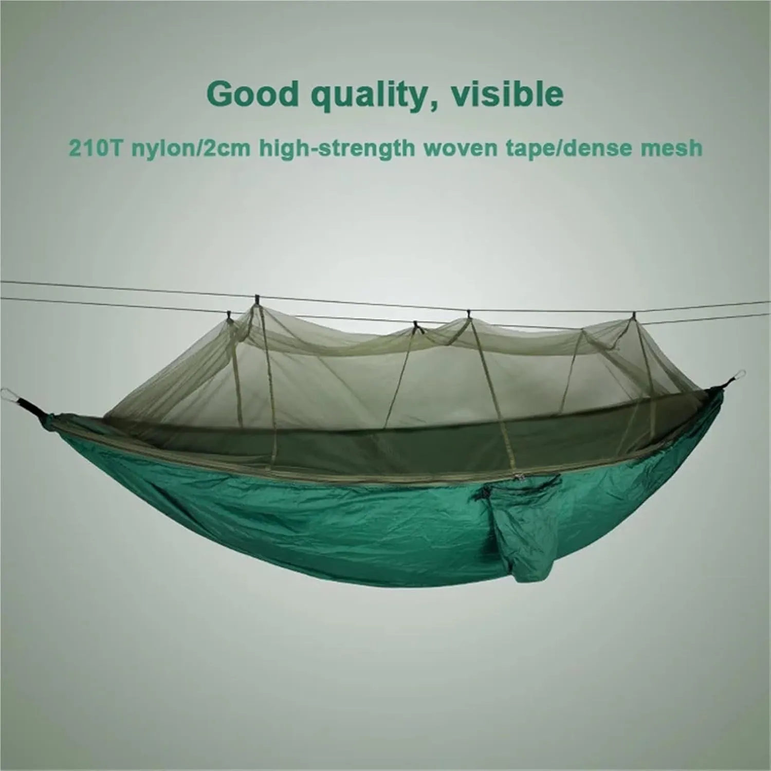 Lightweight Camping Hammock Net 210T Nylon Single Hammock Load Capacity for Outside Hiking Backpack Travel Backyard(Orange)