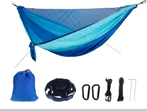 Lightweight Drawstring Camping Tree Hammock with Mosquito Net - Perfect for Outdoor Adventures, Hiking, and Backpacking