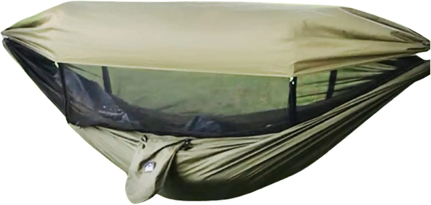 Lightweight Portable Camping Hammock with Mosquito Net and Shade Cloth - Perfect for Travel, Backpacking, and Beach Adventures