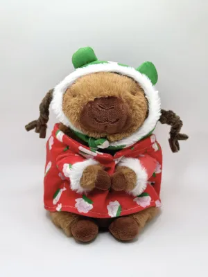 Limited Edition Capybara with Dongbei Floral Coat Chalk Bag