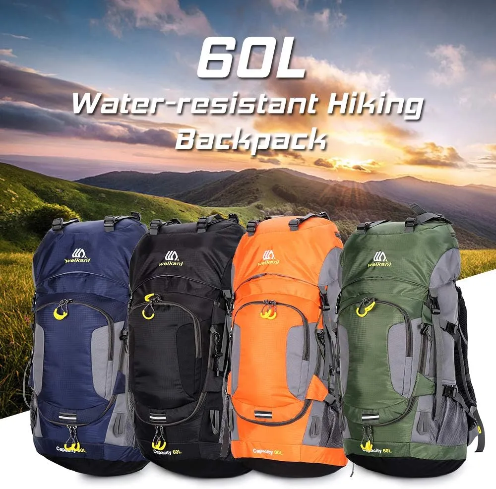 Lixada 60L Hiking Backpack Waterproof Camping Backpacking Backpack for Men Traveling Climbing Daypack with Rain Cover