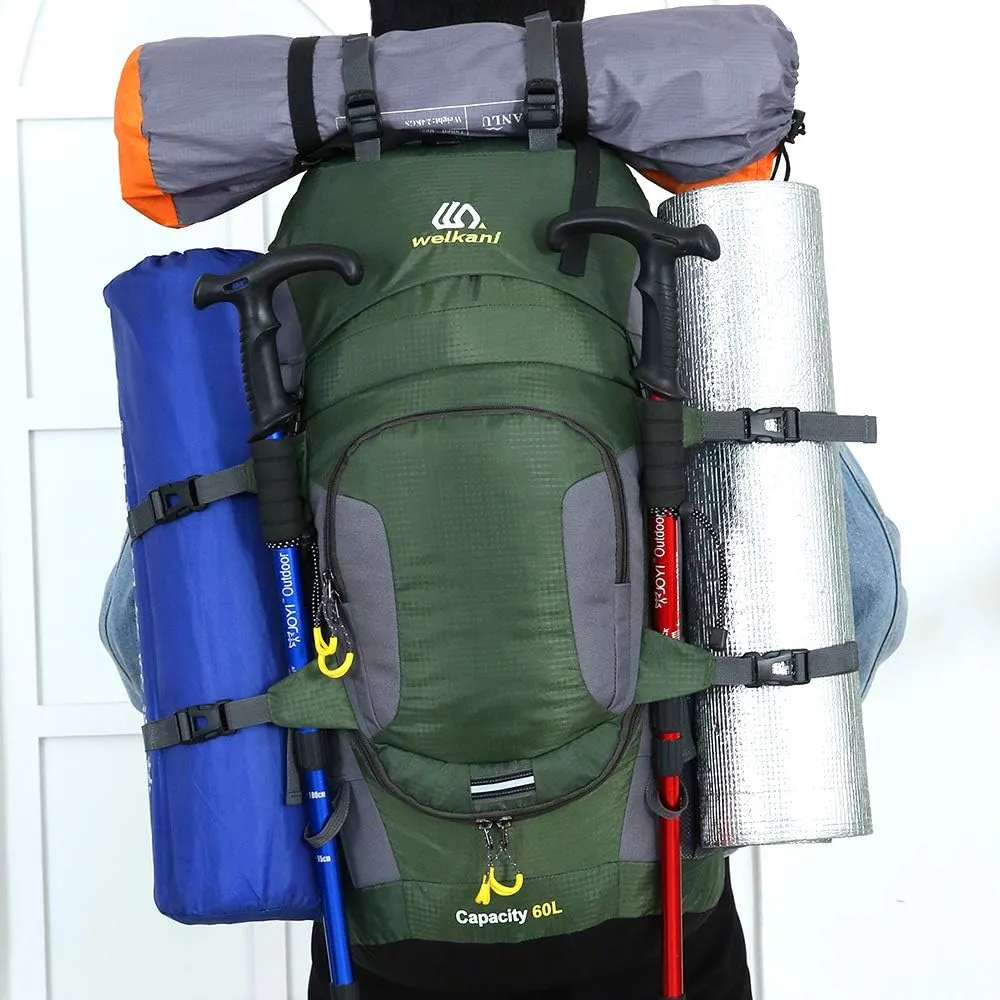 Lixada 60L Hiking Backpack Waterproof Camping Backpacking Backpack for Men Traveling Climbing Daypack with Rain Cover