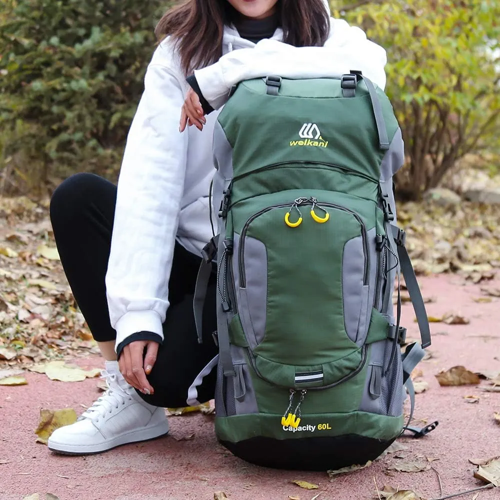Lixada 60L Hiking Backpack Waterproof Camping Backpacking Backpack for Men Traveling Climbing Daypack with Rain Cover