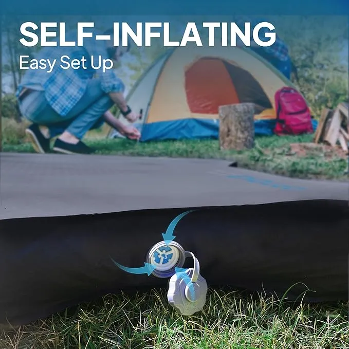 LOSTHORIZON Tesla Camping Air Mattress with Foam, Self Inflating Sleeping Pad, 4.5" Thick, with Pump Sack, Model Y