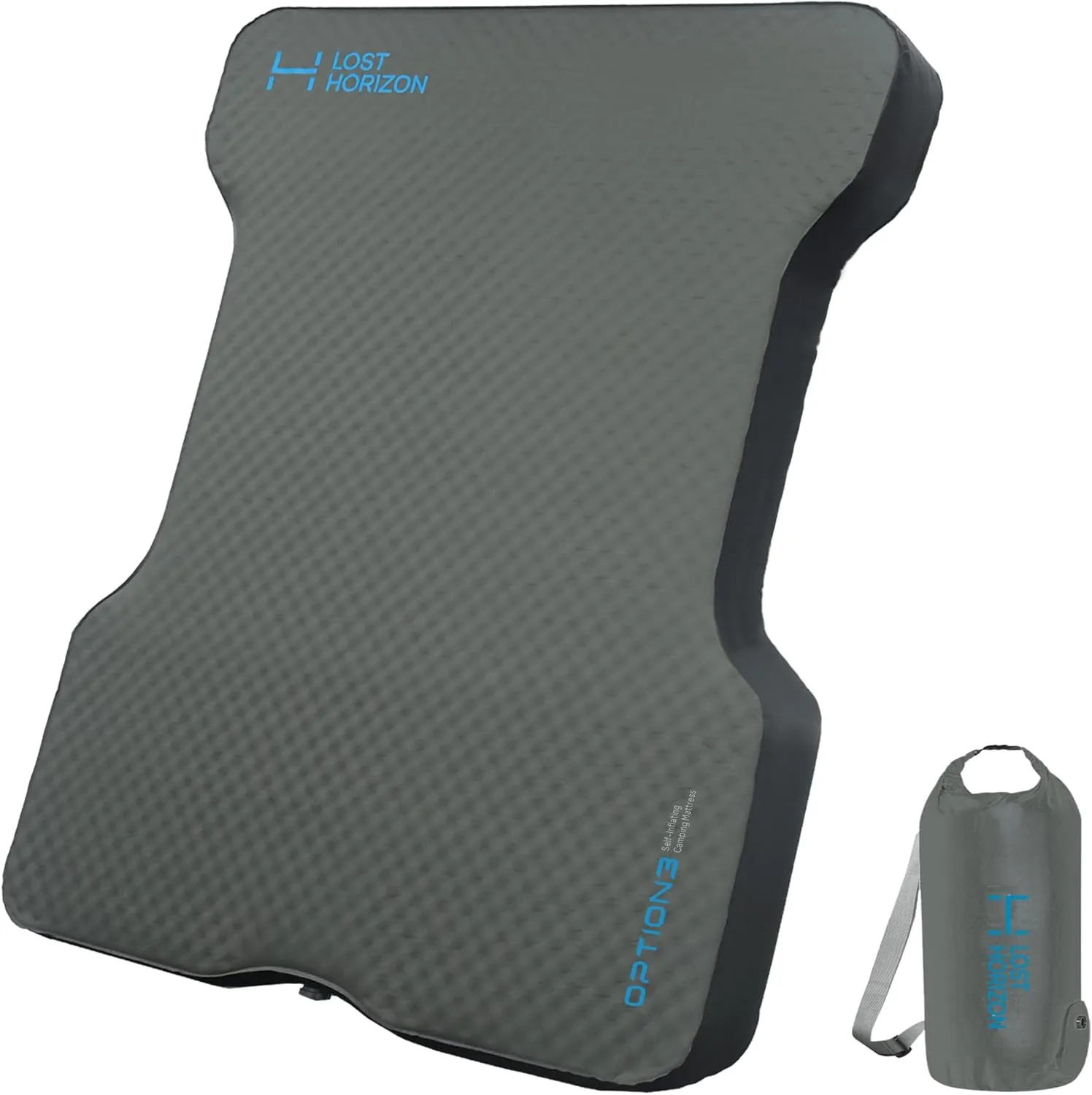 LOSTHORIZON Truck Bed Camping Air Mattress with Foam, Self Inflating Sleeping Pad for Full Size 5.5-5.8FT with Air Pump, 4.5" Thick