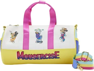 LOUNGEFLY DISNEY MOUSERCISE DUFFLE BAG