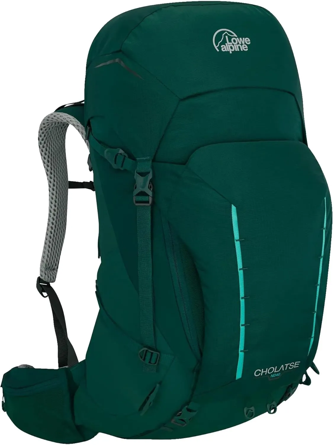 Lowe Alpine Womens Cholatse ND Multi-Day Hiking Backpack, Cholatse ND40:45 Liter, Teal