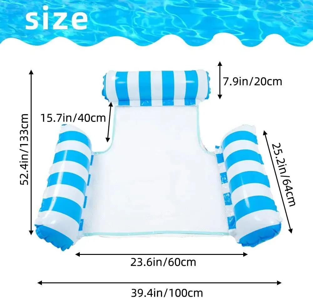LuxeWater Hammock Inflatable Pool Float Bed