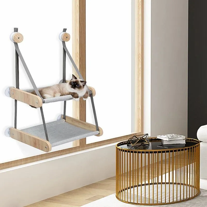 Luxury Cat Window Double Layer Hammock