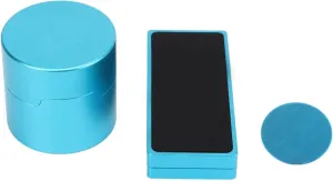 Magnetic Billiard Chalk Holder Aluminium Alloy Round Snooker Cue Chalk Box with Fixed Clip Portable Billiard Accessories