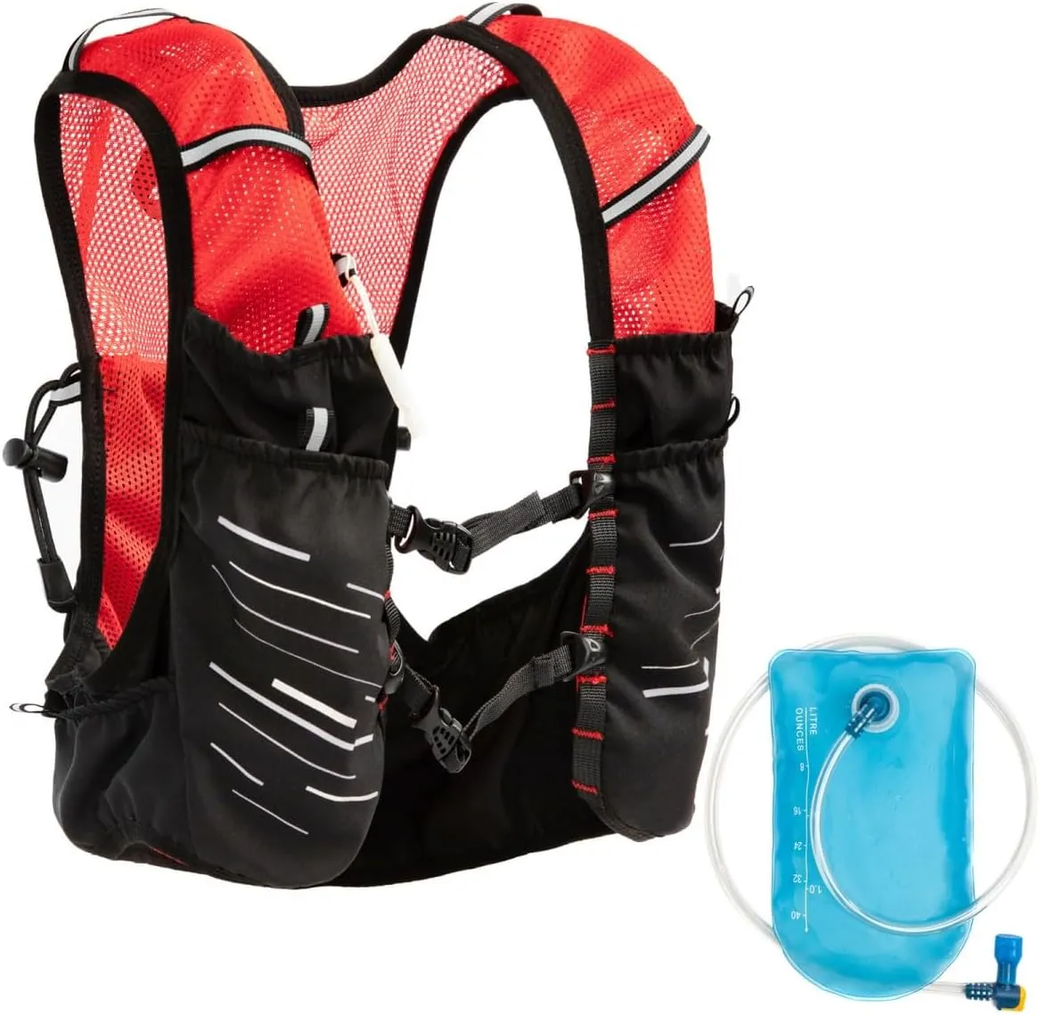 Marathon Off-Road Running Bag, Cycling Bag, Sports Vest, Backpack, Water Bottle Bag Backpack for Trail Running Lightweight Hydration Stay Hydrated and Comfortable on Your (Black )