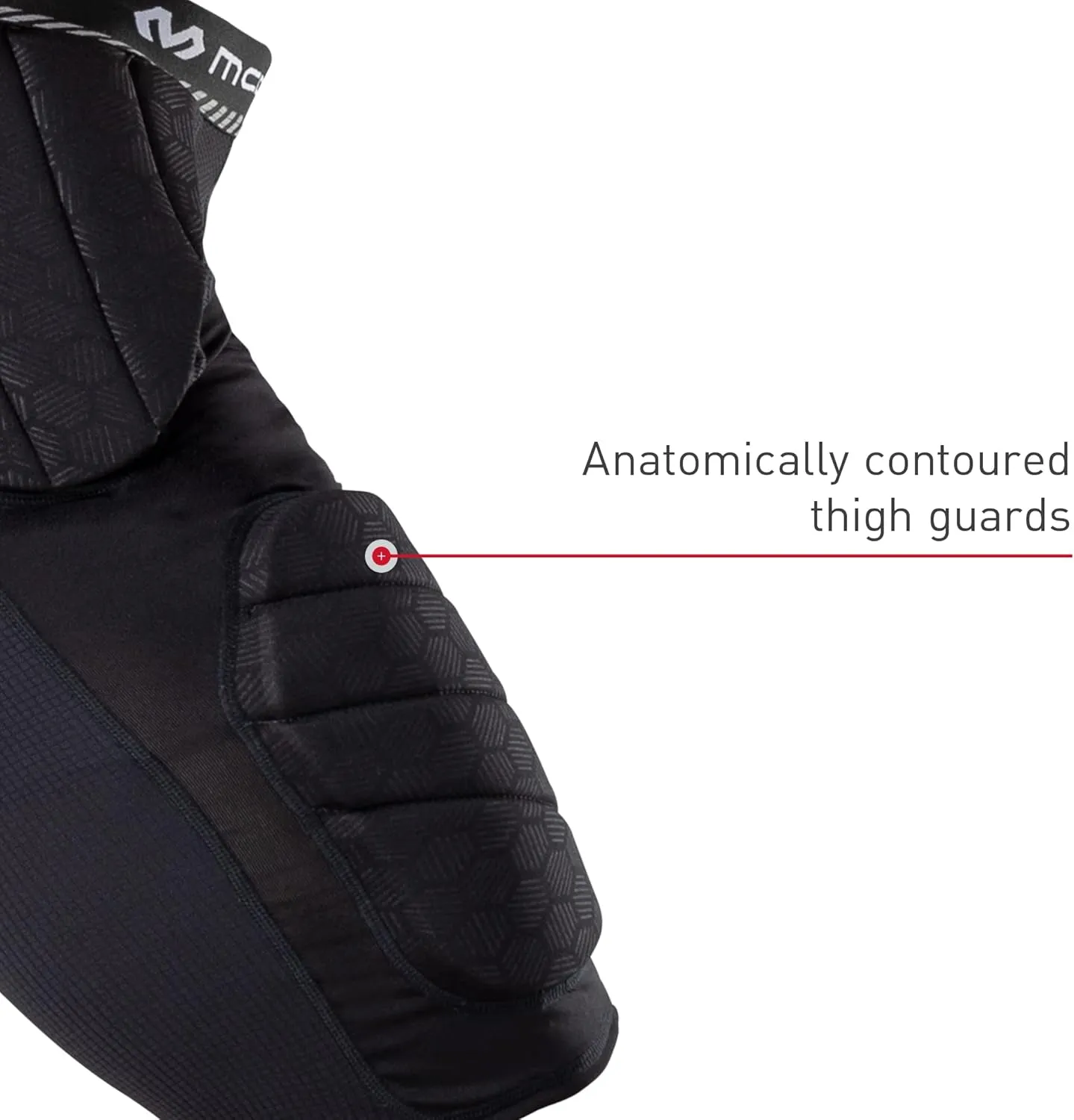 McDavid Youth Integrated 5-Pad Girdle, Durable & Breathable Padded Support with Hard-Shell Thigh Guards Football Kids