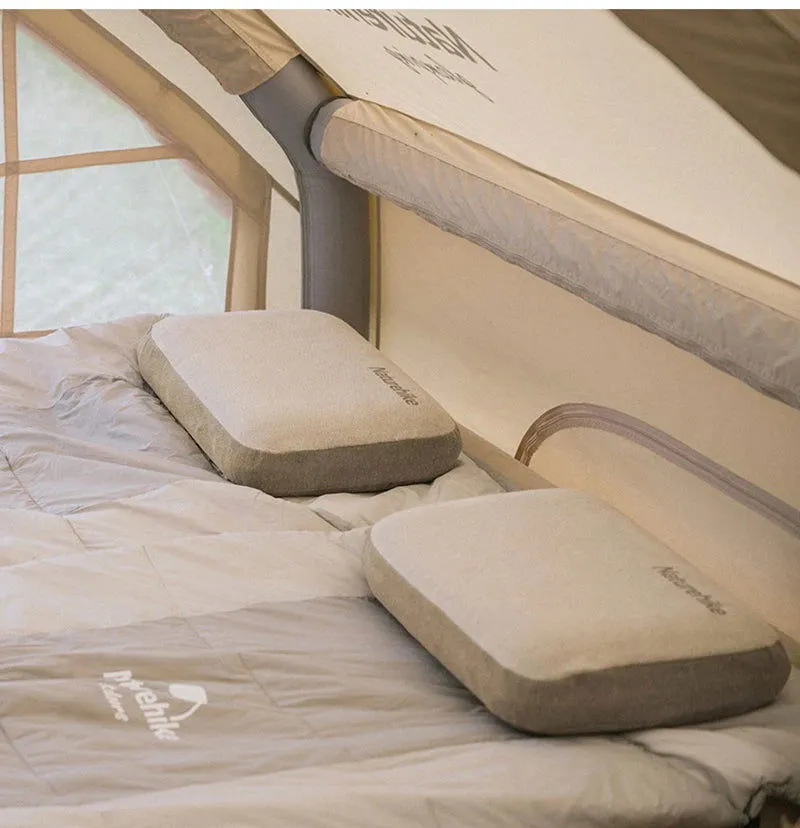 Memory Foam Comfort Pillow – Portable Square Camping and Travel Pillow with Easy Storage