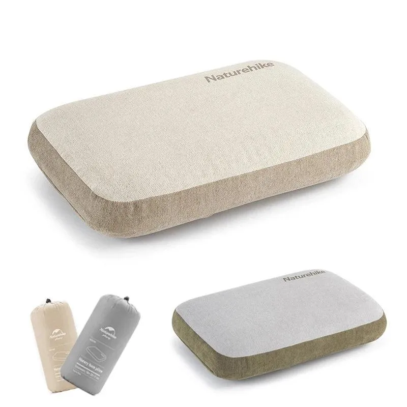 Memory Foam Comfort Pillow – Portable Square Camping and Travel Pillow with Easy Storage