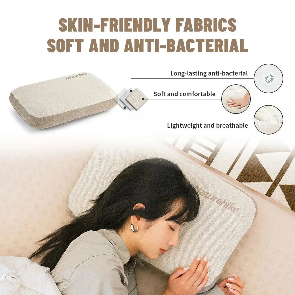 Memory Foam Comfort Pillow – Portable Square Camping and Travel Pillow with Easy Storage