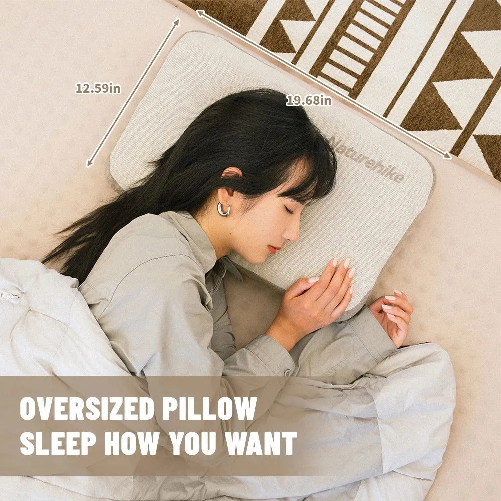Memory Foam Comfort Pillow – Portable Square Camping and Travel Pillow with Easy Storage